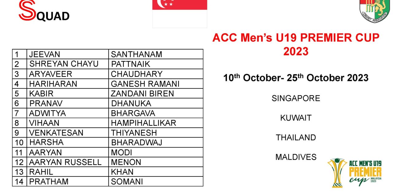 ACC Men’s U19 Premier Cup 2023